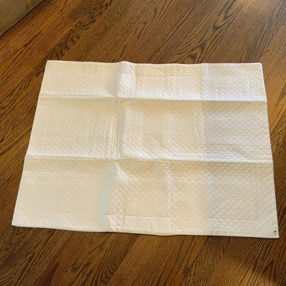 NWOT Restoration Hardware Quilted Cotton Pillow Sham Standard White‎ Cream NEW